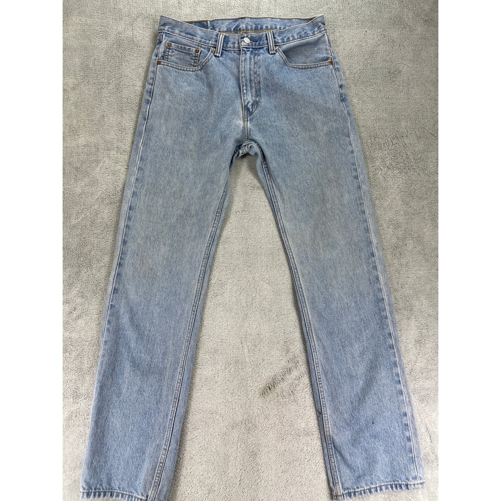 Levi's Jeans Men 33x34 Blue 505 Regular Fit Straight Leg Denim